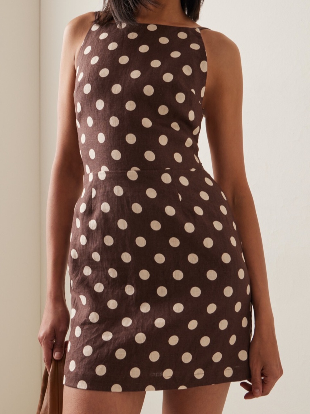 Posse Lori Open-Back Polka-Dot Mini Dress in Size Small